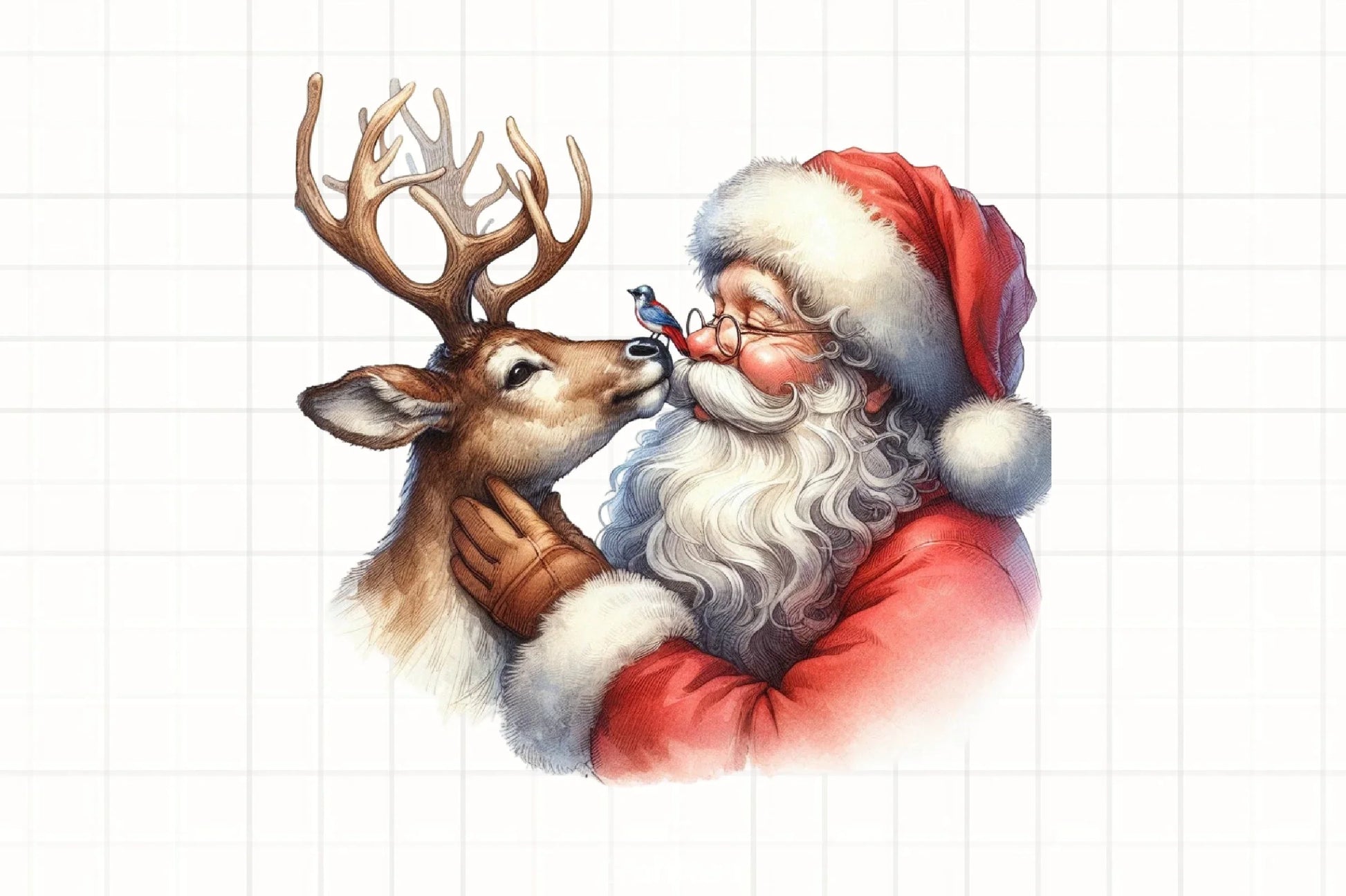 Santa & Reindeer Clipart Bundle - CraftNest - Digital Crafting and Art