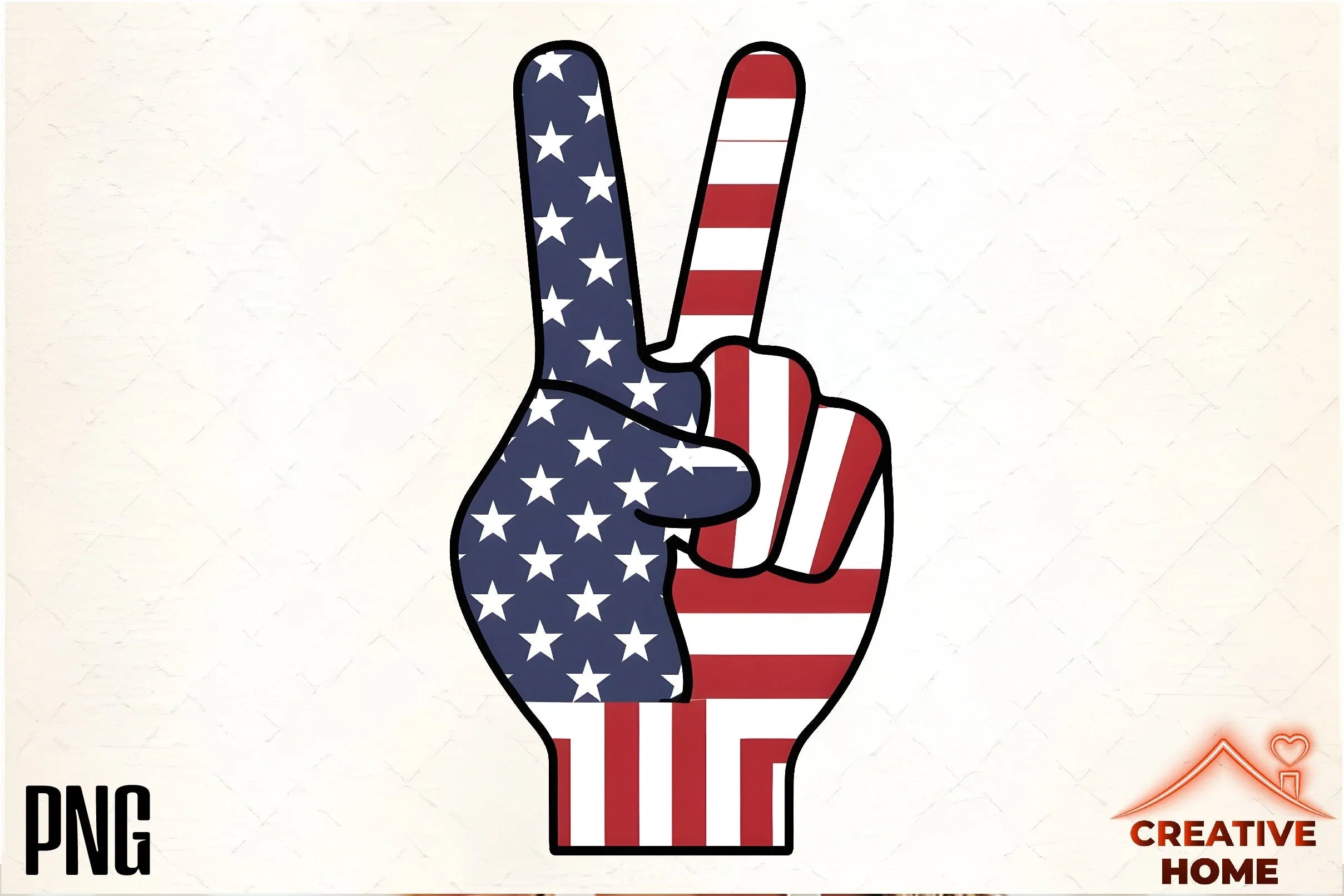 Patriotic Peace Hand Sign Clipart Bundle - CraftNest - Digital Crafting and Art