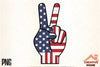 Patriotic Peace Hand Sign Clipart Bundle