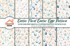 Easter Floral Eggs Clipart Bundle - CraftNest - Digital Crafting and Art