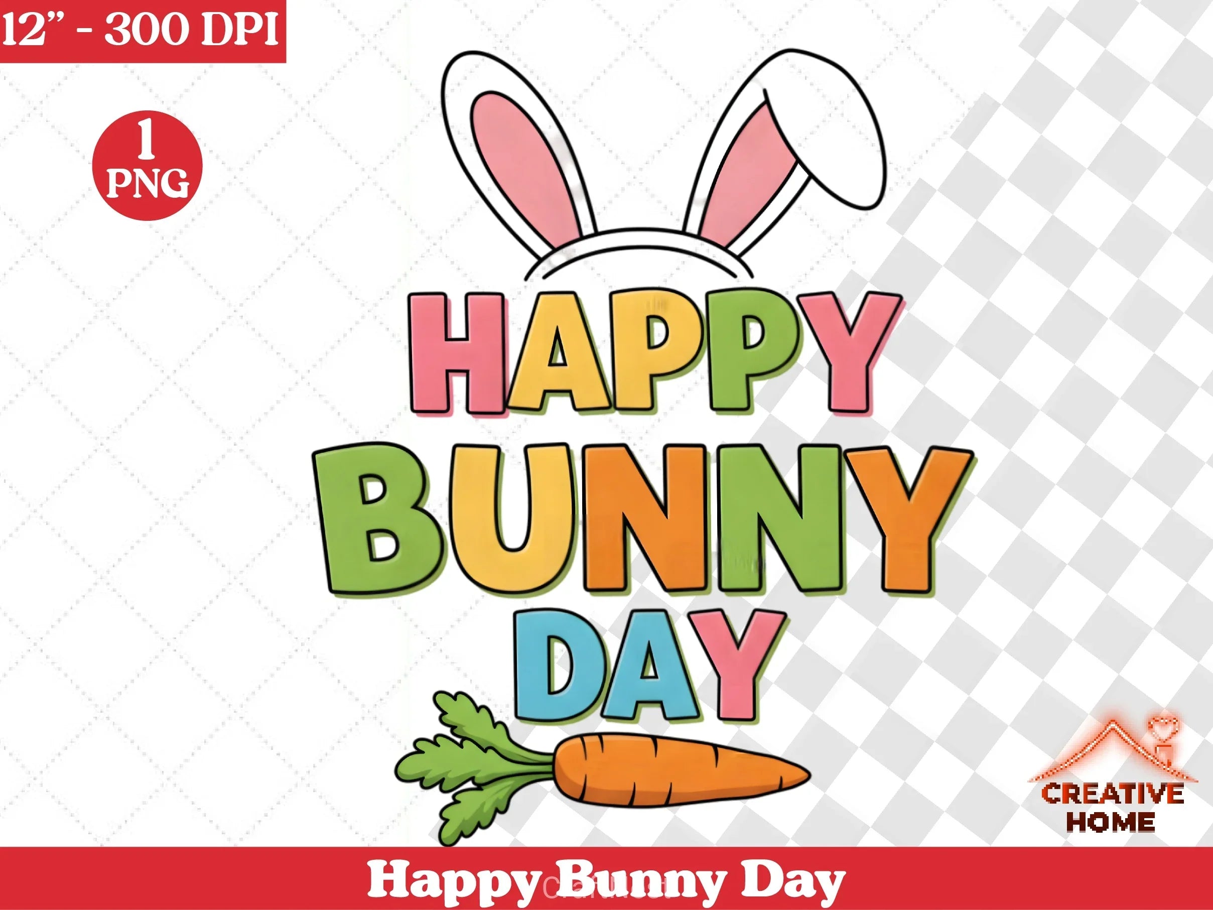 Happy Bunny Day Clipart Bundle - CraftNest - Digital Crafting and Art