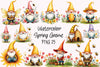 Spring Gnome Bee Clipart Bundle