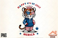 Patriotic Tiger Clipart Bundle - CraftNest - Digital Crafting and Art