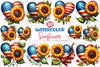 Sunflowers 4th of July Clipart Bundle