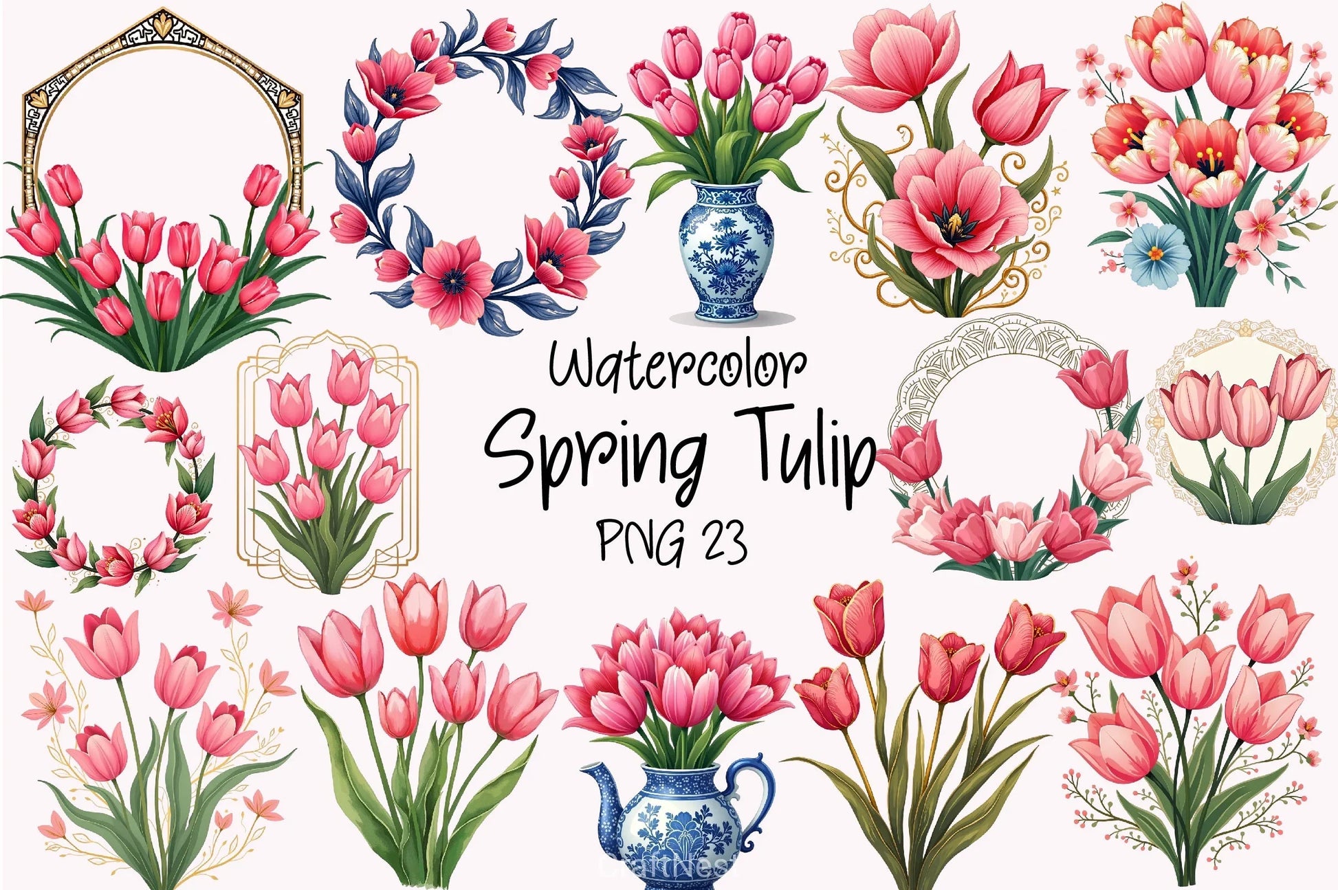 Spring Tulip Clipart Bundle 4 - CraftNest - Digital Crafting and Art