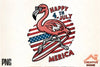 Patriotic Flamingo Surfboard Clipart Bundle