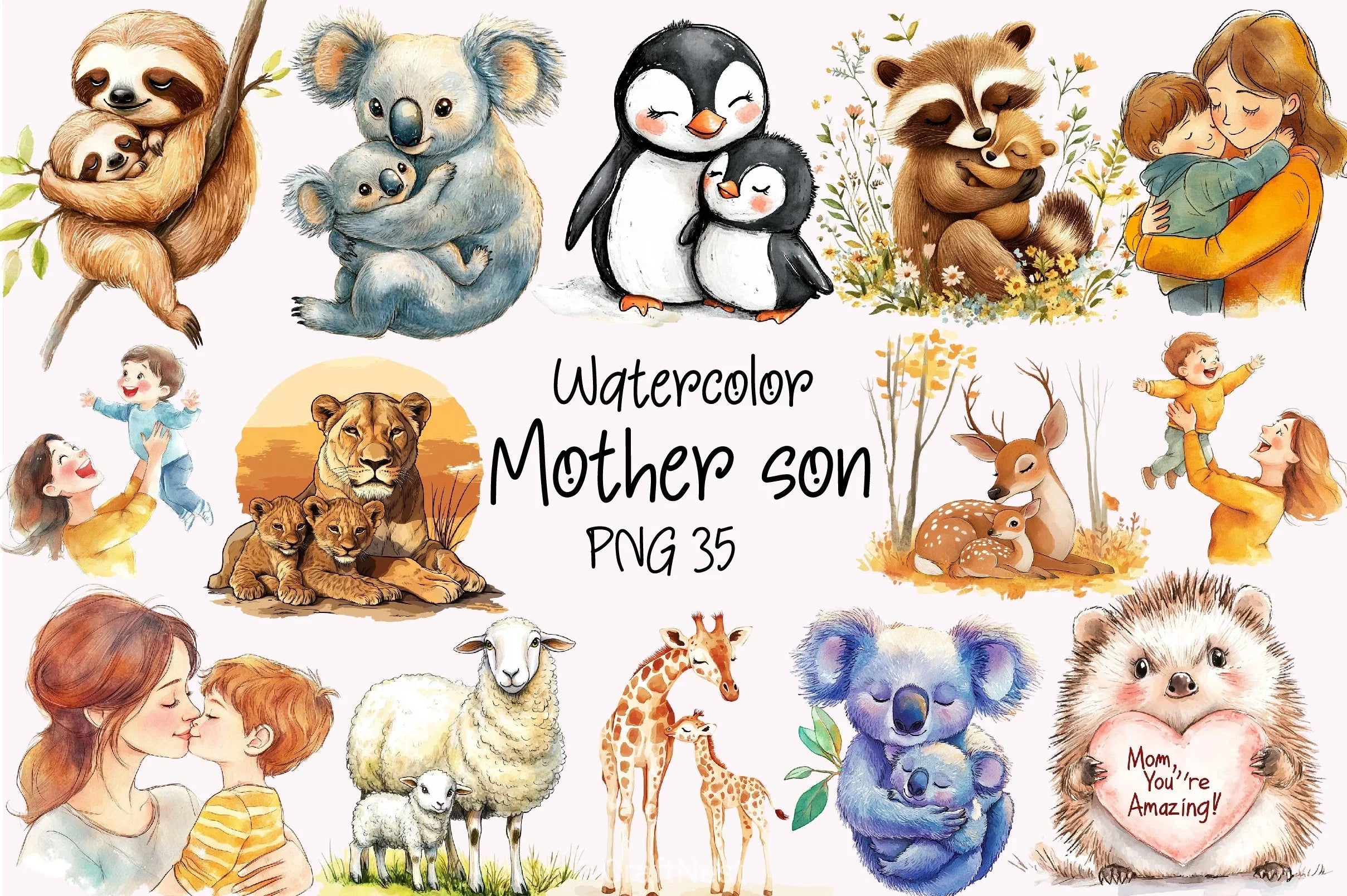 Mother's Day Son Clipart Bundle 2 - CraftNest - Digital Crafting and Art