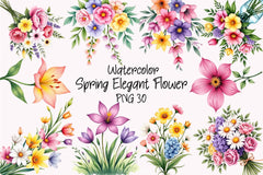 Spring Flower Clipart Bundle 4 - CraftNest - Digital Crafting and Art