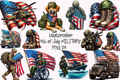 4th July Military Clipart Bundle - CraftNest - Digital Crafting and Art