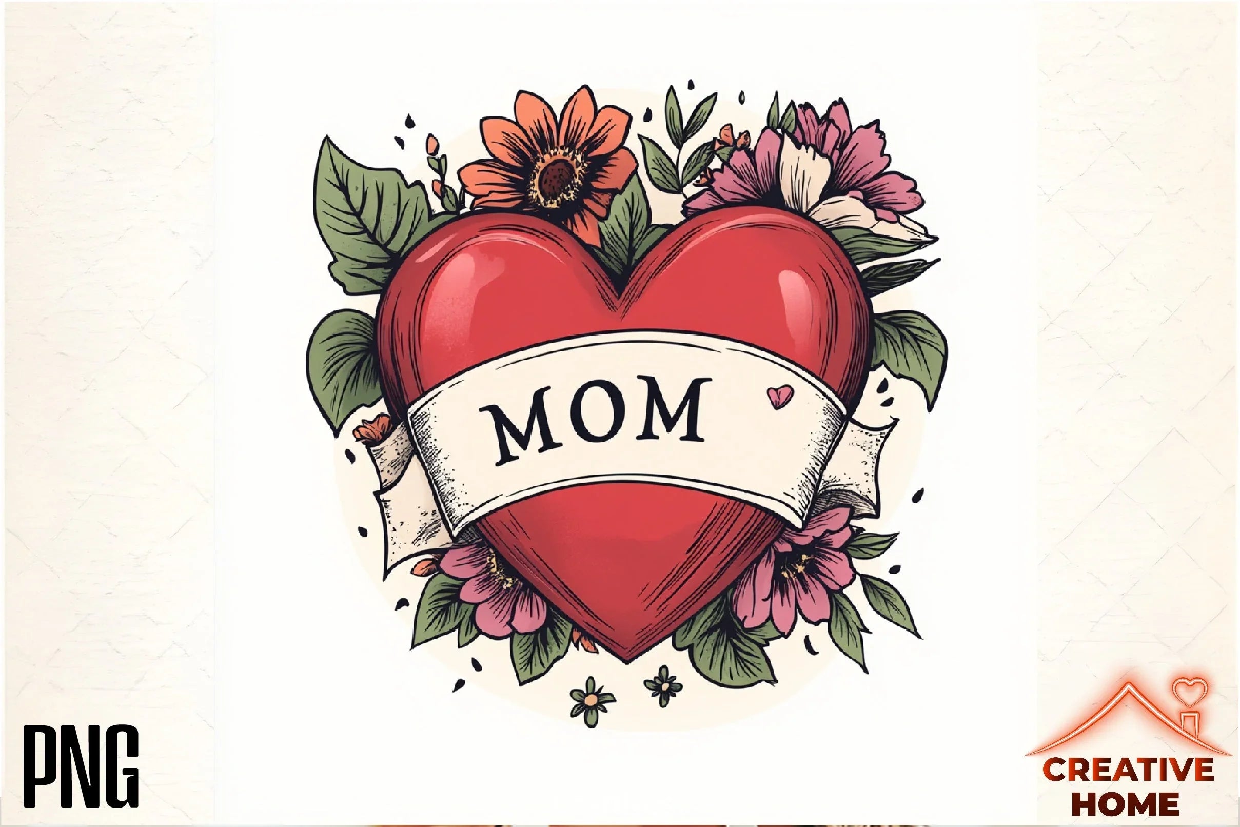 Mother's Day Heart Flowers Clipart Bundle 7 - CraftNest - Digital Crafting and Art