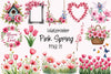 Pink Spring Clipart Bundle