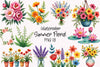 Summer Floral Clipart Bundle