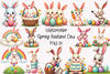 Cute Easter Bunny Clipart Bundle