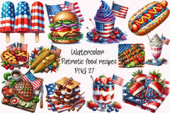 4th of July Food Recipes Clipart Bundle - CraftNest - Digital Crafting and Art