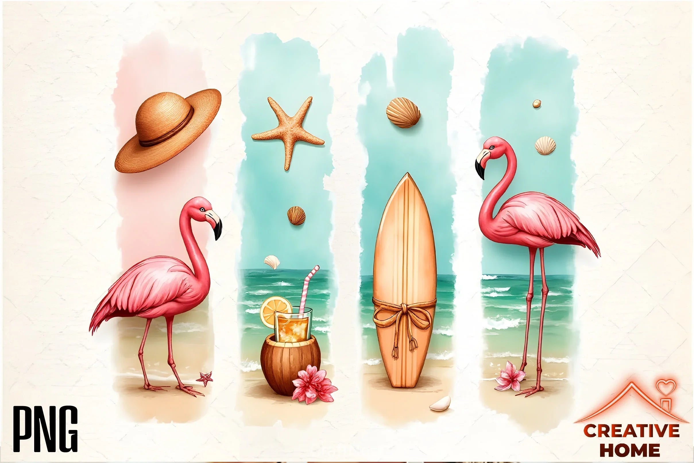 Summer Beach Clipart Bundle 1 - CraftNest - Digital Crafting and Art