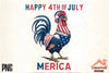 Patriotic Rooster Clipart Bundle