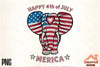 Patriotic Elephant Heart Clipart Bundle