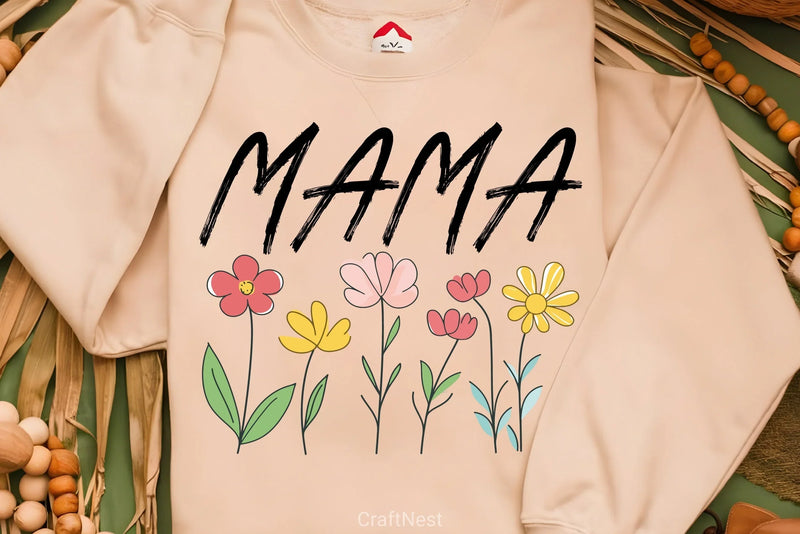 Floral Mama Retro Flowers SVG Bundle - CraftNest - Digital Crafting and Art
