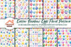 Easter Rainbow Eggs Floral Clipart Bundle
