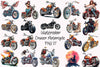 Cruiser Motorcycle Clipart Bundle
