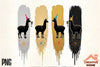 Festive Llama Reindeer Clipart Bundle