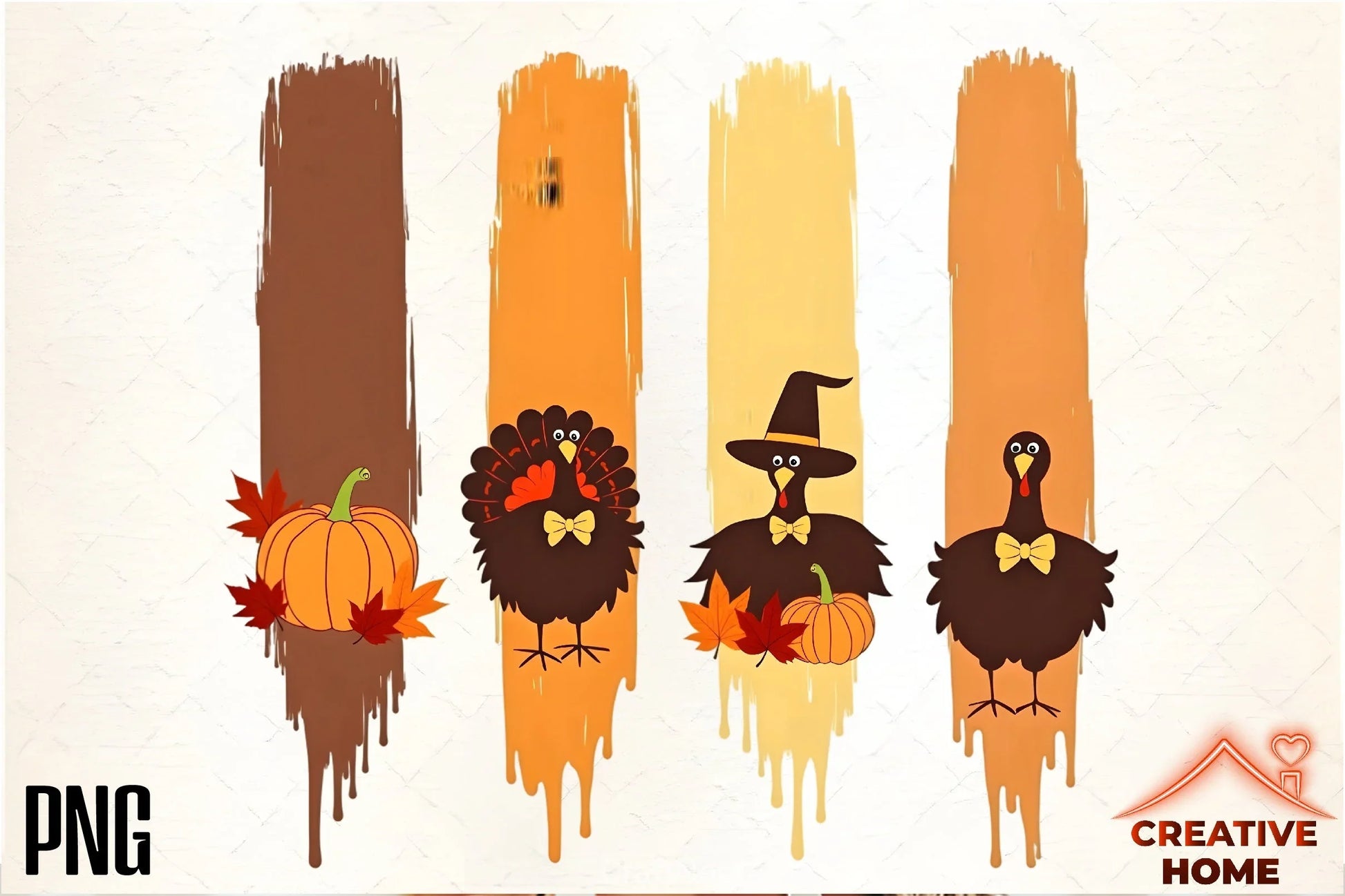 Thanksgiving Turkeys Clipart Bundle - CraftNest - Digital Crafting and Art