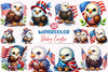 Cute Baby Bald Eagle 4th July Clipart Bundle
