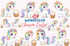 Unicorn Easter Basket Clipart Bundle