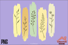 Boho Wildflowers Clipart Bundle - CraftNest - Digital Crafting and Art
