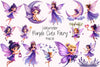 Enchanted Purple Fairy Clipart Bundle