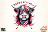 Patriotic Highland Cow Clipart Bundle