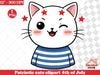 Patriotic Cats 4th of July Clipart Bundle