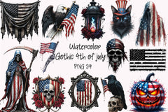 Gothic 4th July Clipart Bundle - CraftNest - Digital Crafting and Art