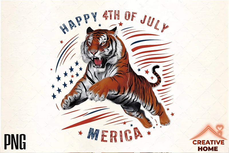 Patriotic Tiger Clipart Bundle 5 - CraftNest - Digital Crafting and Art