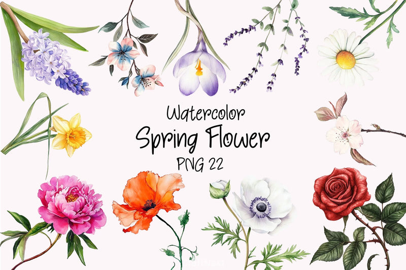 Spring Flower Clipart Bundle 6 - CraftNest - Digital Crafting and Art