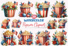 4th of July Popcorn Clipart Bundle