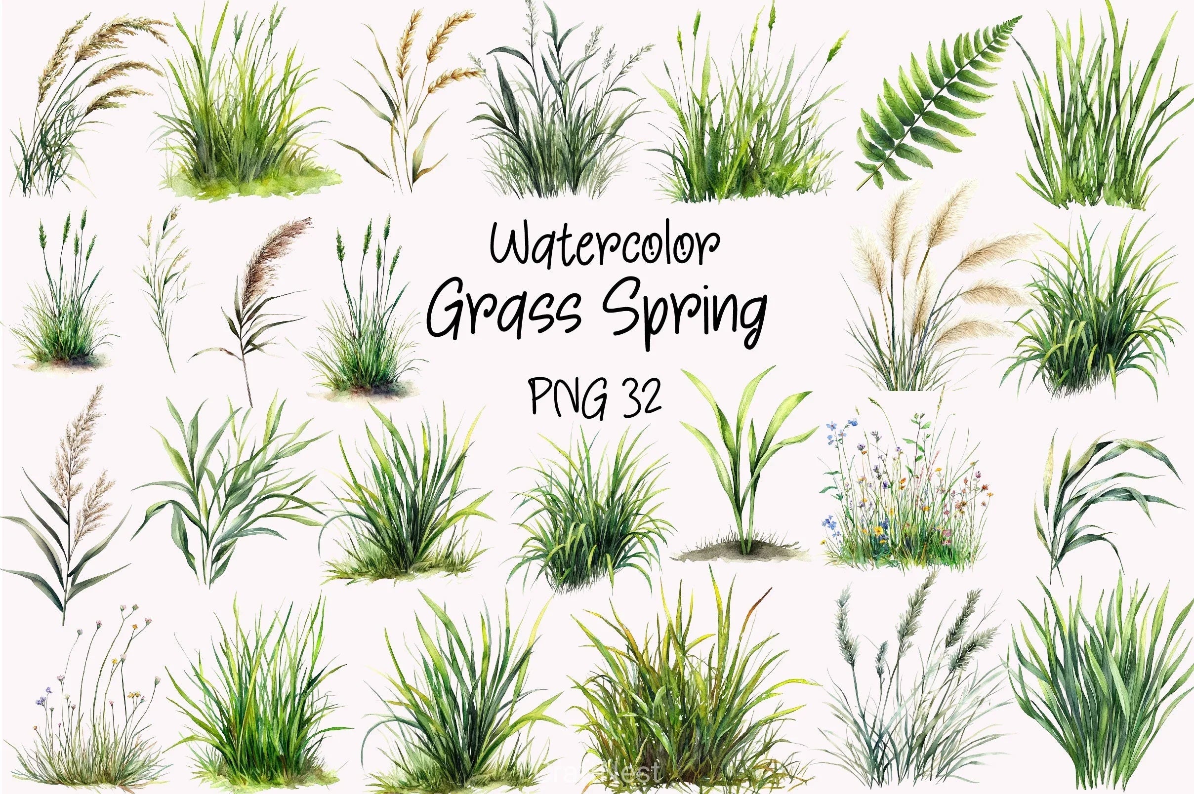 Grass Spring Clipart Bundle - CraftNest - Digital Crafting and Art