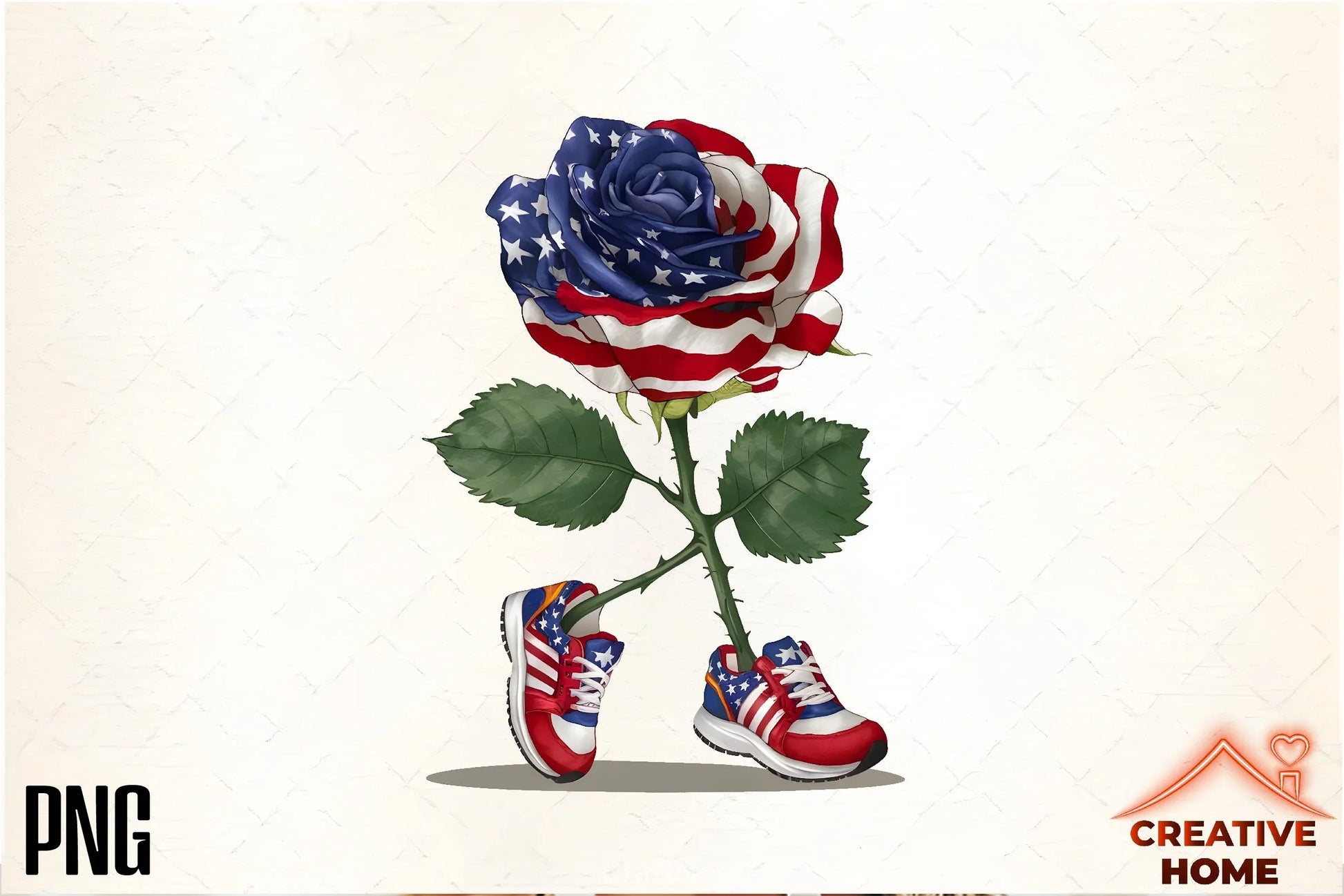 Patriotic Rose Running Shoes Clipart Bundle - CraftNest - Digital Crafting and Art
