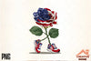 Patriotic Rose Running Shoes Clipart Bundle
