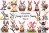 Easter Bunny Basket Clipart Bundle