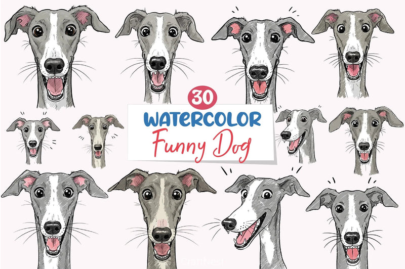 Funny Dog Clipart Bundle - CraftNest - Digital Crafting and Art