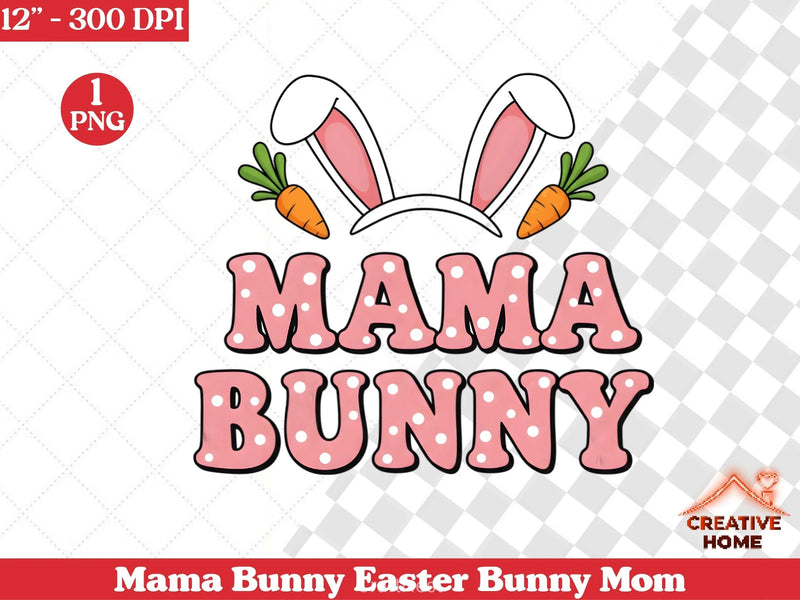 Mama Bunny Easter Clipart Bundle - CraftNest - Digital Crafting and Art