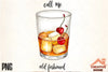 Whiskey & Cherries Clipart Bundle