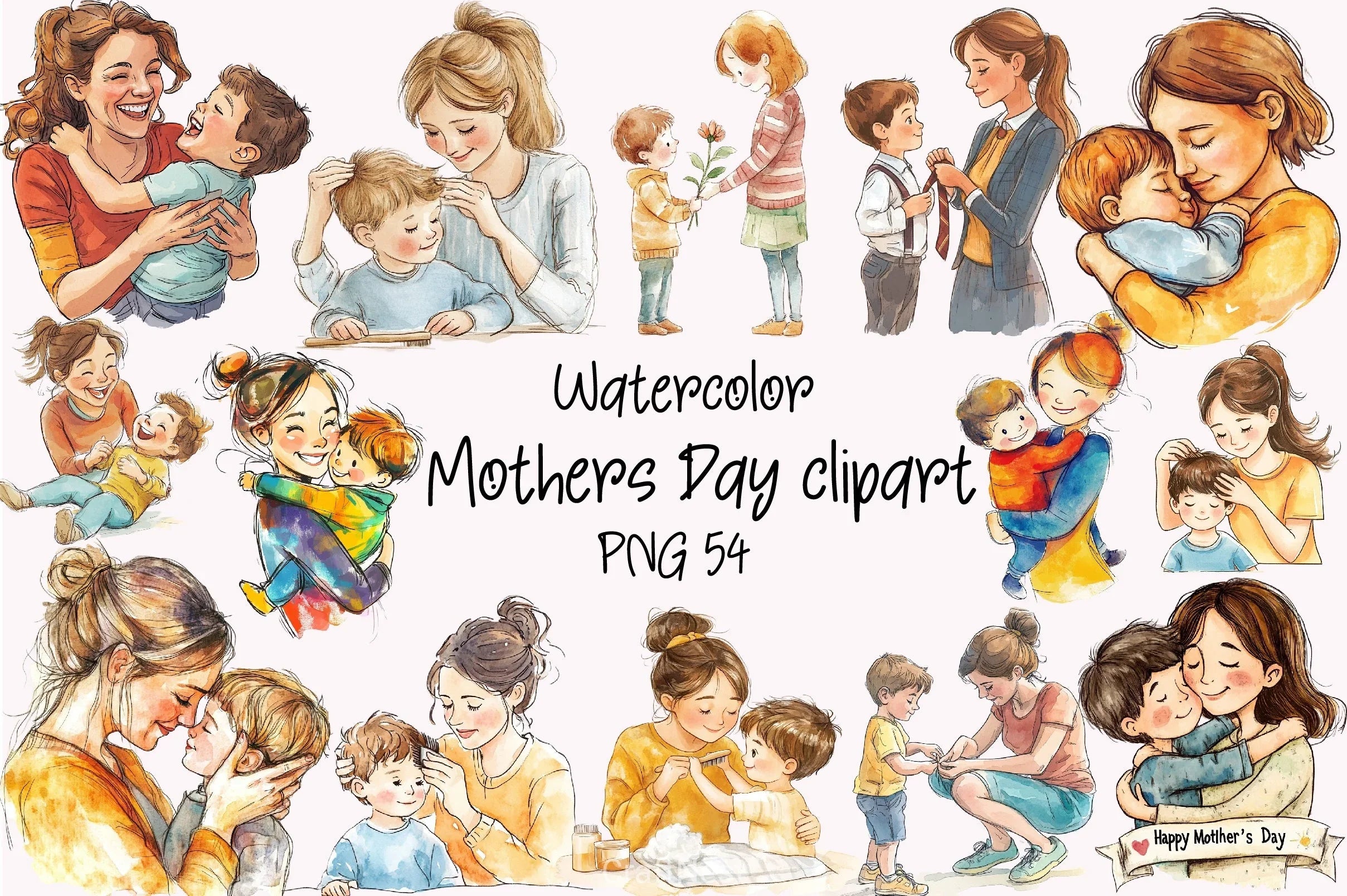 Mother's Day Son Clipart Bundle - CraftNest - Digital Crafting and Art