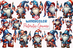 Patriotic Gnome Clipart Bundle 4 - CraftNest - Digital Crafting and Art
