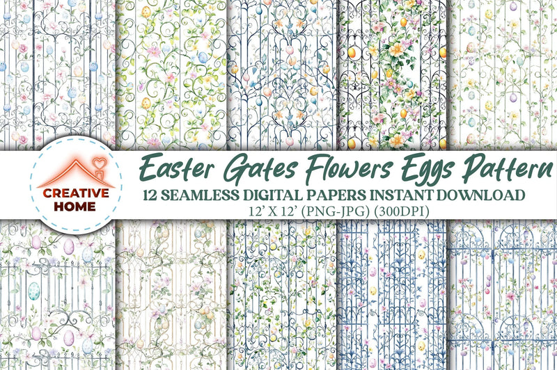 Easter Garden Gates Clipart Bundle - CraftNest - Digital Crafting and Art