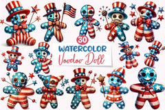 4th of July Voodoo Doll Clipart Bundle - CraftNest - Digital Crafting and Art