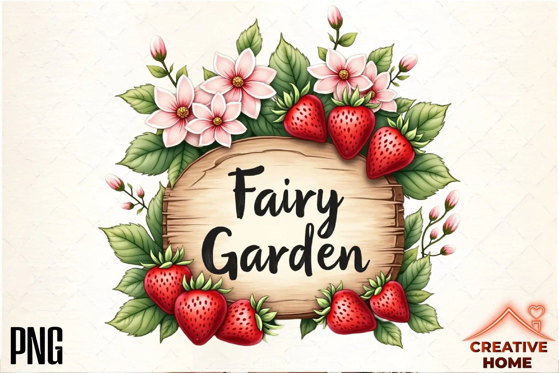 Spring Strawberry Fairy Garden Clipart Bundle - CraftNest - Digital Crafting and Art