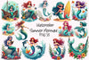 Summer Mermaid Clipart Bundle