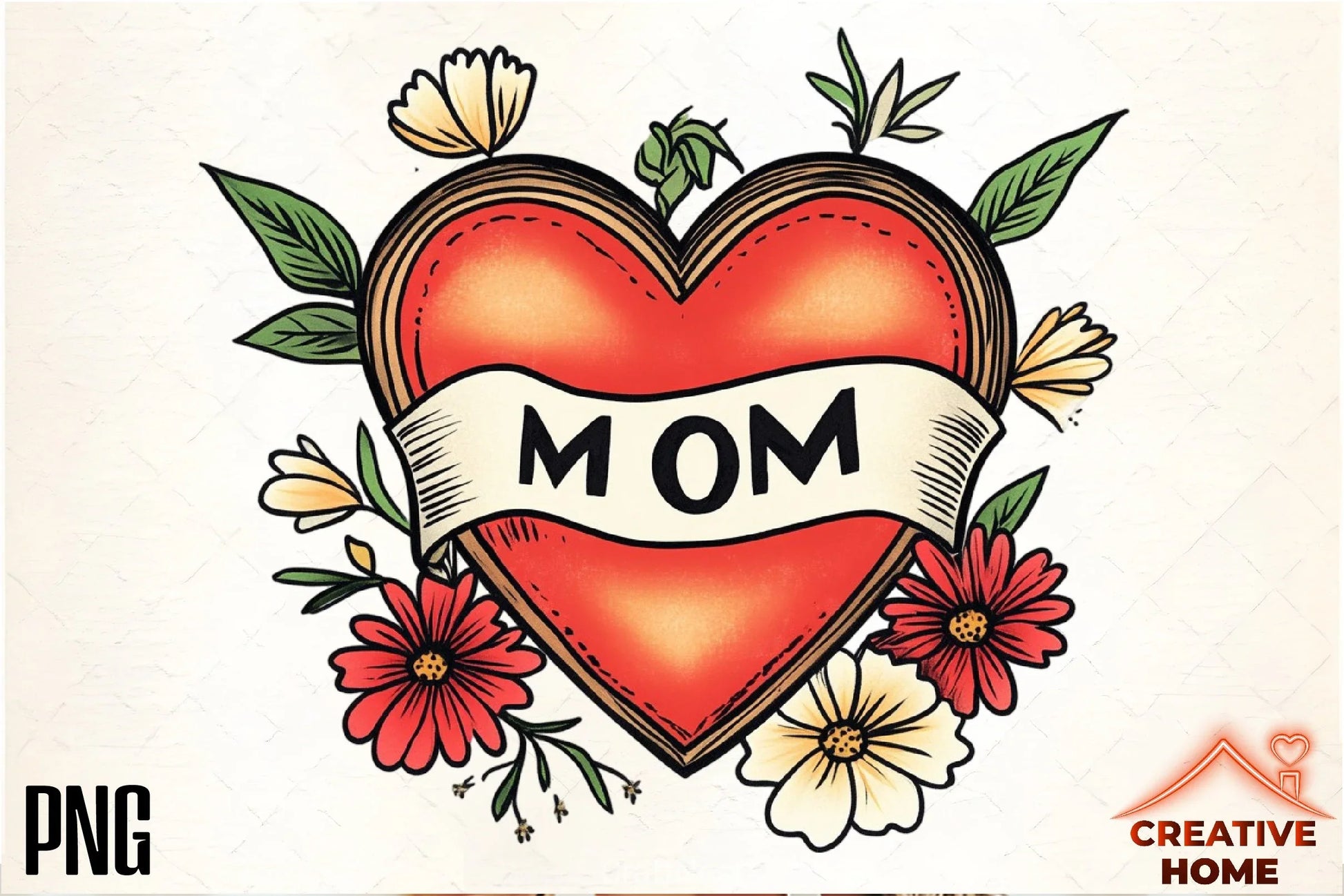 Mother's Day Heart Flowers Clipart Bundle - CraftNest - Digital Crafting and Art